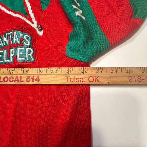 U Look Ugly Christmas Sweater Sz Medium Unisex Adult Hooded Santa’s Helper New - Picture 10 of 12